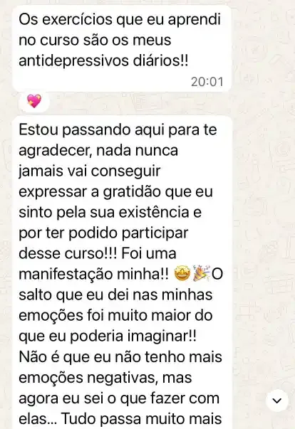 Resultado do curso de Psicologia Positiva 17