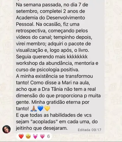 Resultado do curso de Psicologia Positiva 23