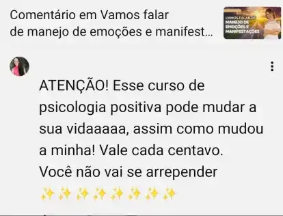 Resultado do curso de Psicologia Positiva 49