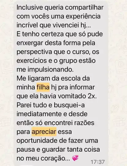 Resultado do curso de Psicologia Positiva 64
