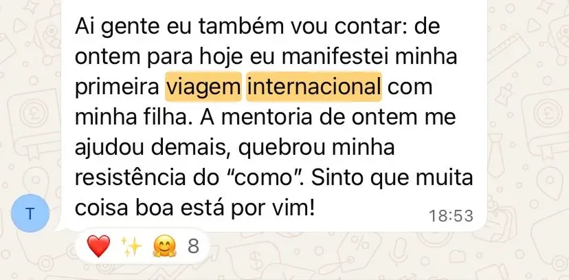 Prova de resultado da Mentoria dos Sonhos: A viagem com a filha (junho de 2024)