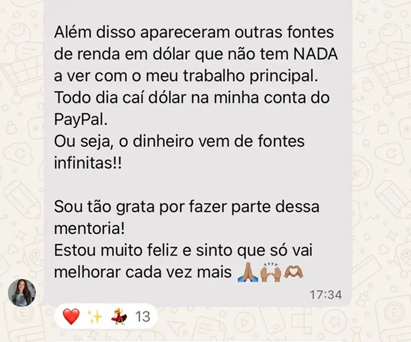 Prova de resultado da Mentoria dos Sonhos: Fernanda — o dólar (1)