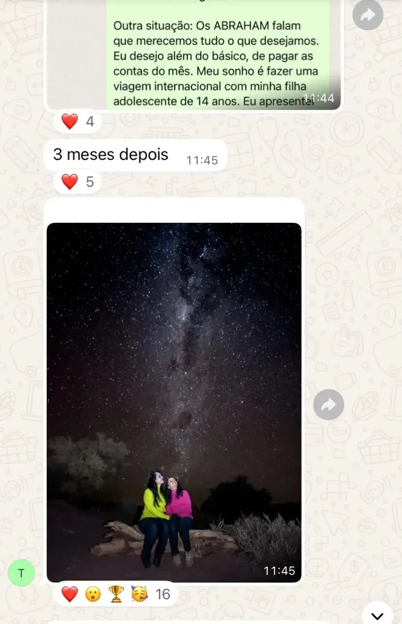 Prova de resultado da Mentoria dos Sonhos: A viagem com a filha de 14 anos