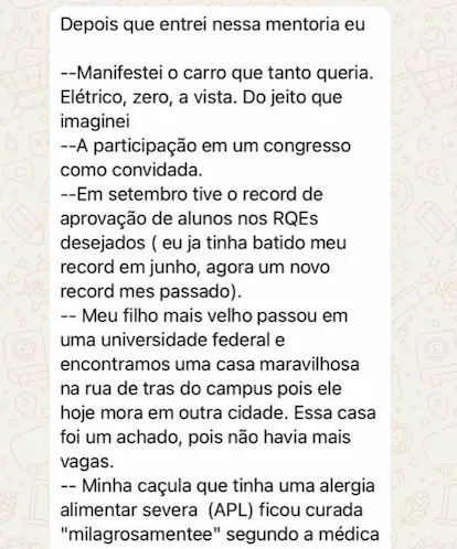 Prova de resultado da Mentoria dos Sonhos: Marta — a lista (2)
