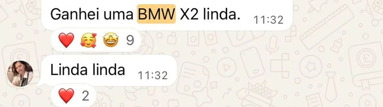 Prova de resultado da Mentoria dos Sonhos: «Ganhei uma BMW X2»